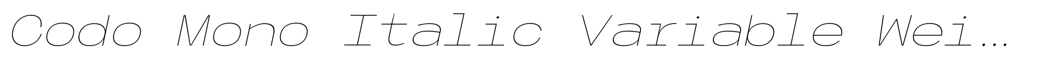 Codo Mono Italic Variable Weight image